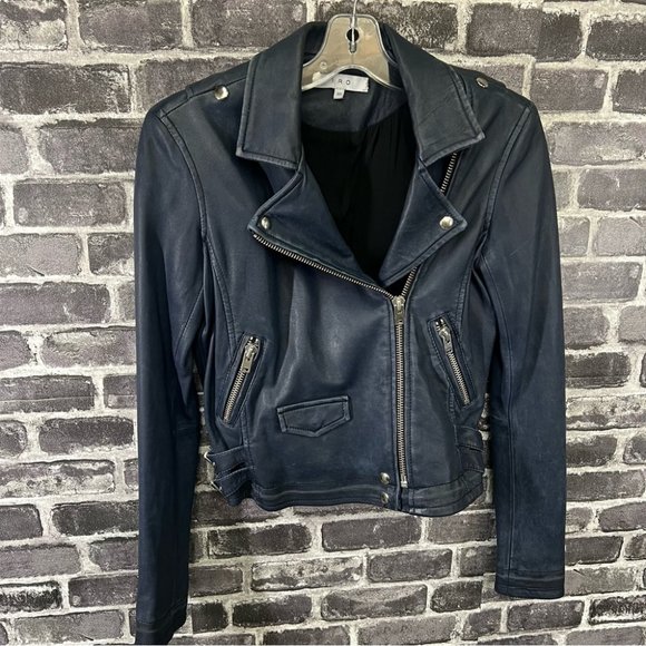 IRO ASHVILLE cropped biker leather jacket - Picture 4 of 14